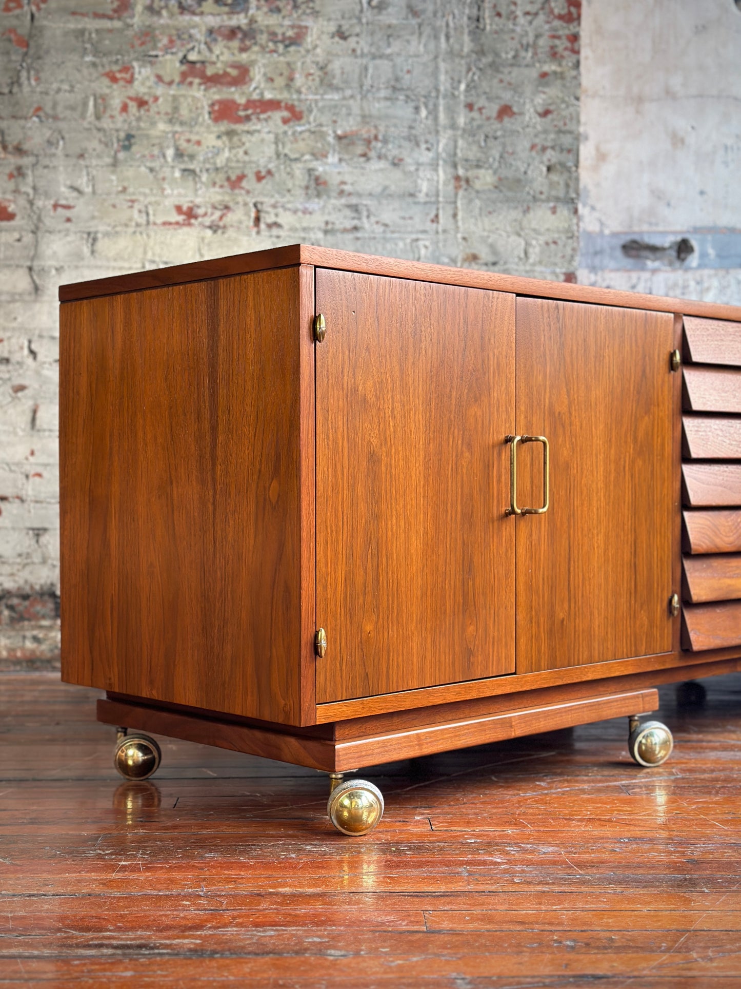 Restored American of Martinsville Dania Credenza on Casters